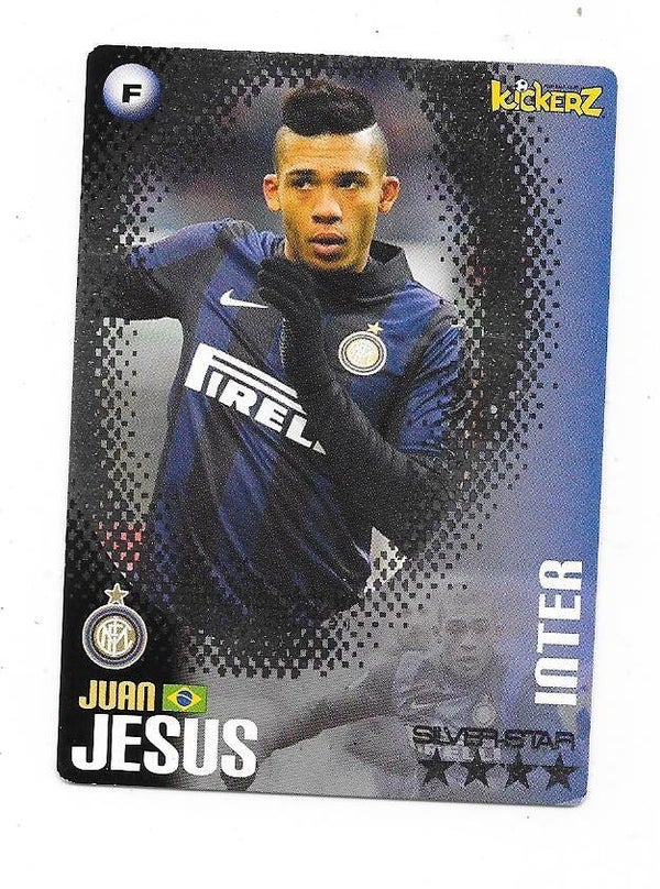 2013-14 Swedish Kickerz Silverstar Football Card # Juan Jesus , Inter Milan & Brasil