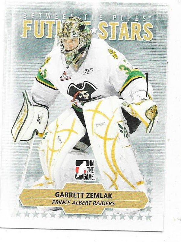 2009-10 ITG CHL Between The Pipes FUTURE STARS #37 Garret Zemlak , Prince Albert Raiders