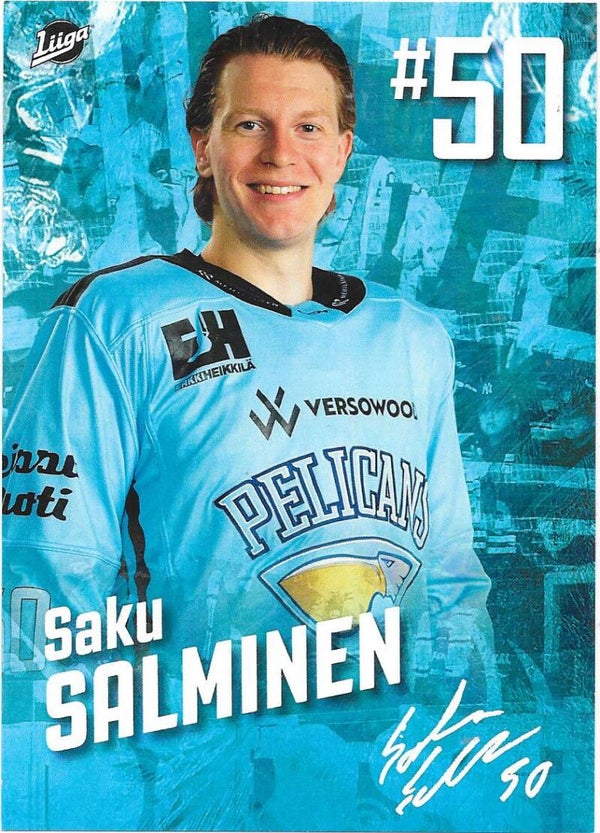 2023-24 Finnish Pelicans Teamissued Ice Hockey Card #50 Saku Salminen