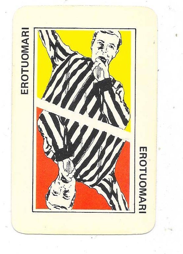 1974-75 Finnish Typotor Ice Hockey Card # Erotuomari kortti
