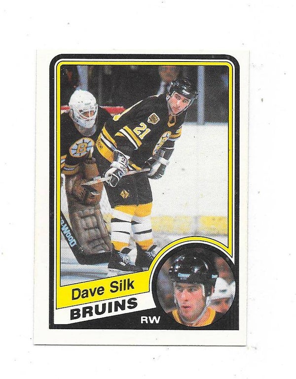 1984-85 OPC NHL Ice Hockey Card #16 Dave Silk , Boston Bruins RC