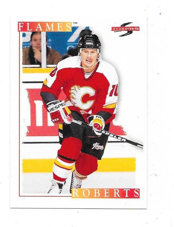 1995-96 Score NHL Ice Hockey Card #97 Gary Roberts , Calgary Flames