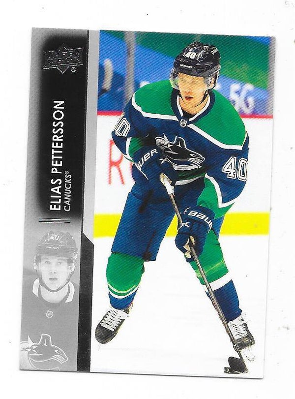 2021-22 Upper Deck NHL Ice Hockey Card #179 Elias Pettersson , Vancouver Canucks