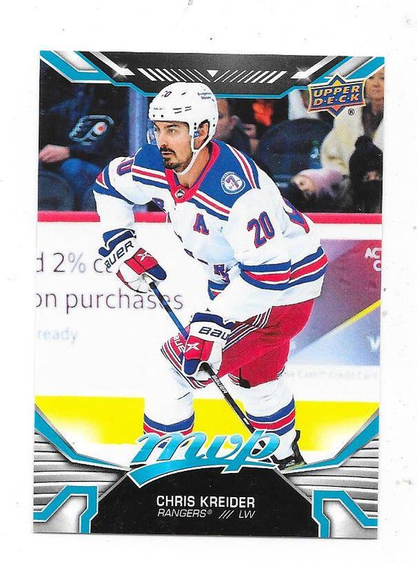 2022-23 Upper Deck MVP NHL Ice Hockey Cards #116 Chris Kreider , New York Rangers
