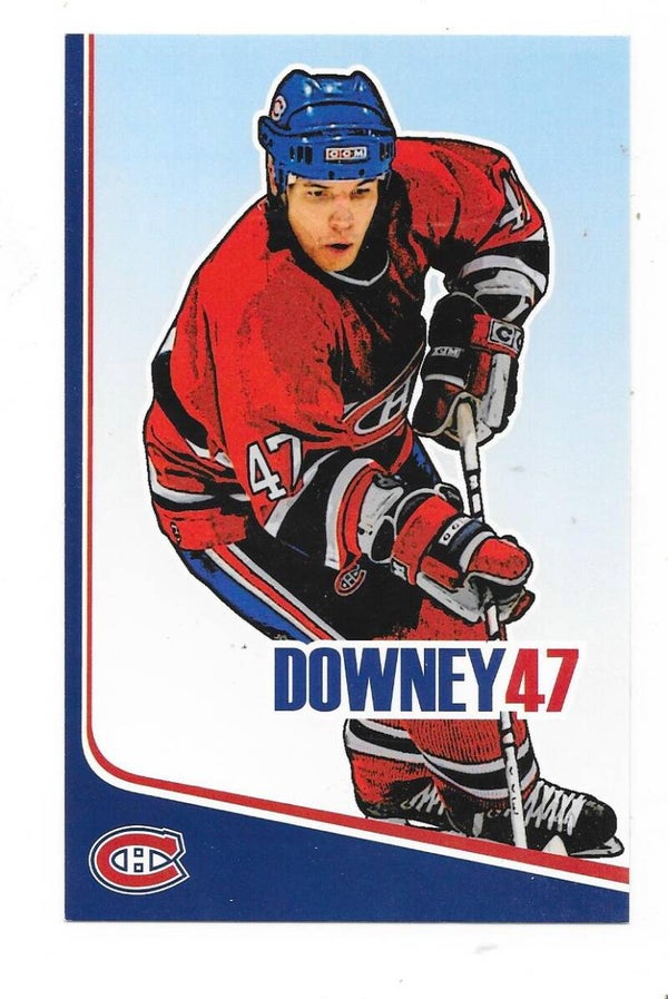 2006-07 Montreal Canadiens Teamissued Postcard NHL #47 Aaron Downey