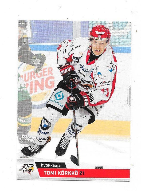 2018-19 Finnish Cardset #138 Tomi Körkkö , Vaasan Sport & Dornbirner EC
