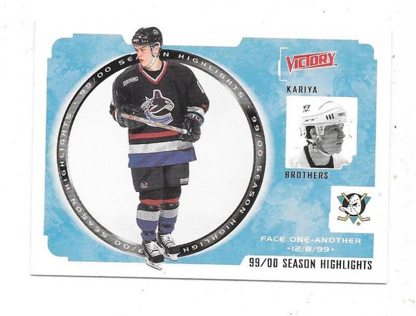 1999-00 Upper Deck Victory Kariya Brothers , Paul & Steve