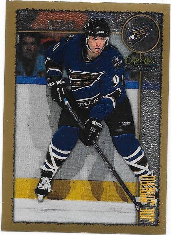 1998-99 OPC Chrome NHL Ice Hockey card #151 Joe Juneau , Washington Capitals