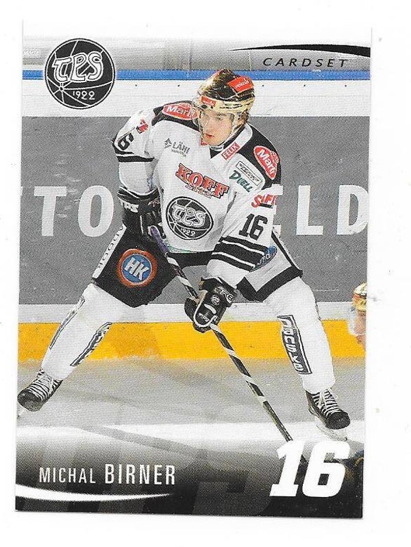 2009-10 Finnish Cardset #375 Michal Birner  TPS , Bili Tygri Liberec