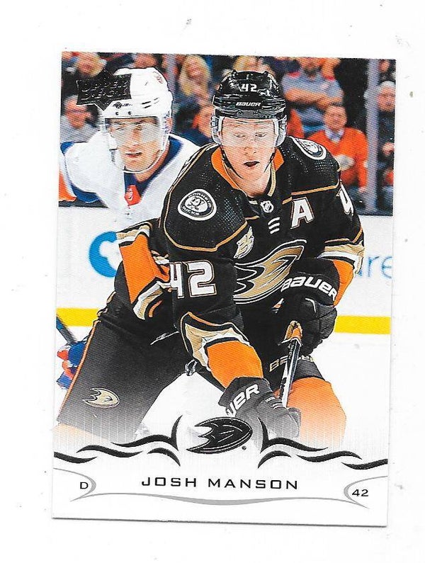 2018-19 Upper Deck Ice Hockey Card  #254 Josh Manson , Anaheim Ducks