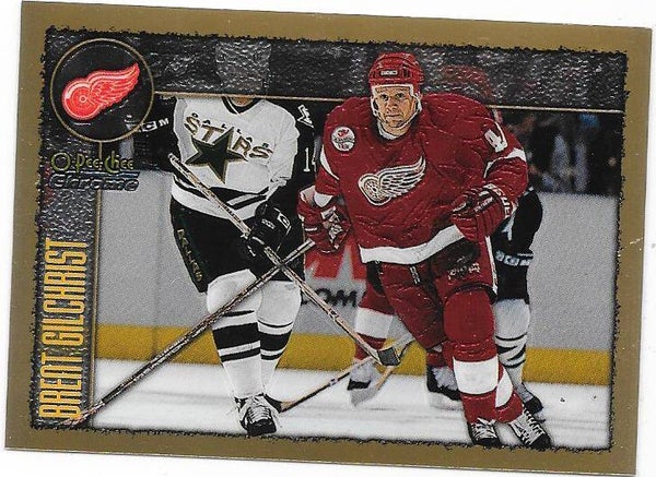 1998-99 OPC Chrome NHL Ice Hockey card #95 Brent Gilchrist , Detroit Red Wings