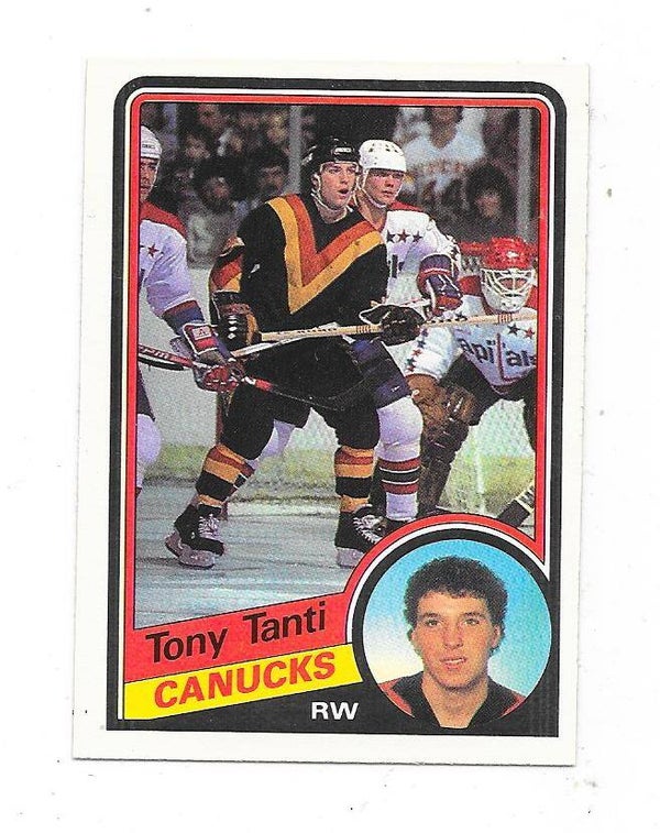 1984-85 OPC NHL Ice Hockey Card #332 Tony Tanti , Vancouver Canucks