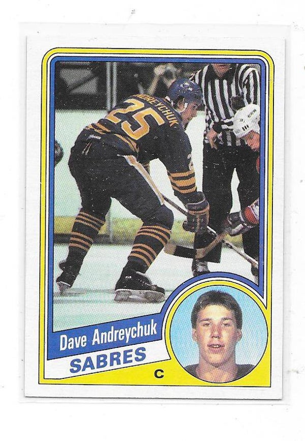 1984-85 Topps NHL Ice Hockey Card #13 Dave Andreychuck , Buffalo Sabres RC