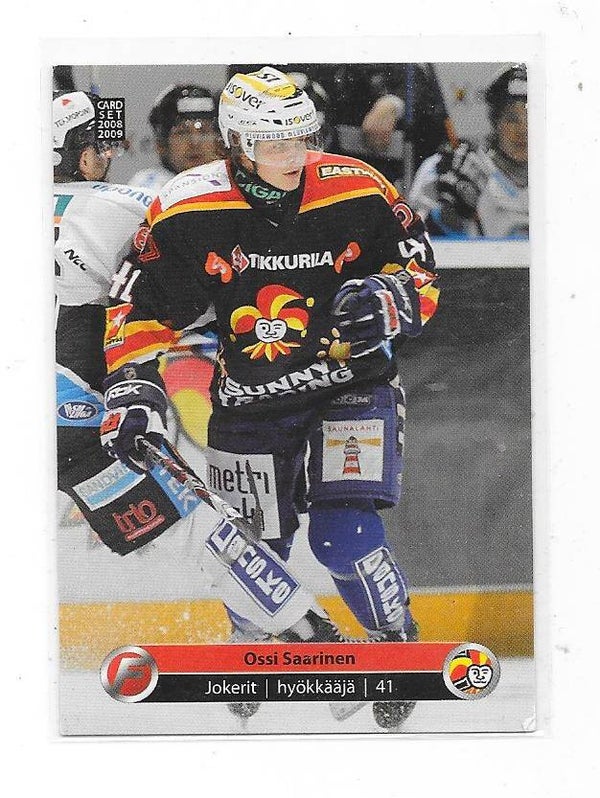 2008-09 Finnish Cardset Ice Hockey Card #102 Ossi Saarinen , Jokerit , ESV Kaufbeuren