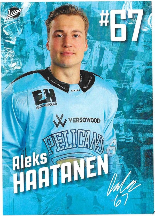 2023-24 Finnish Pelicans Teamissued Ice Hockey Card #67 Aleks Haatanen