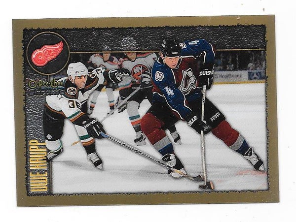 1998-99 OPC Chrome NHL Ice Hockey card #11 Uwe Krupp , Colorado Avalanche