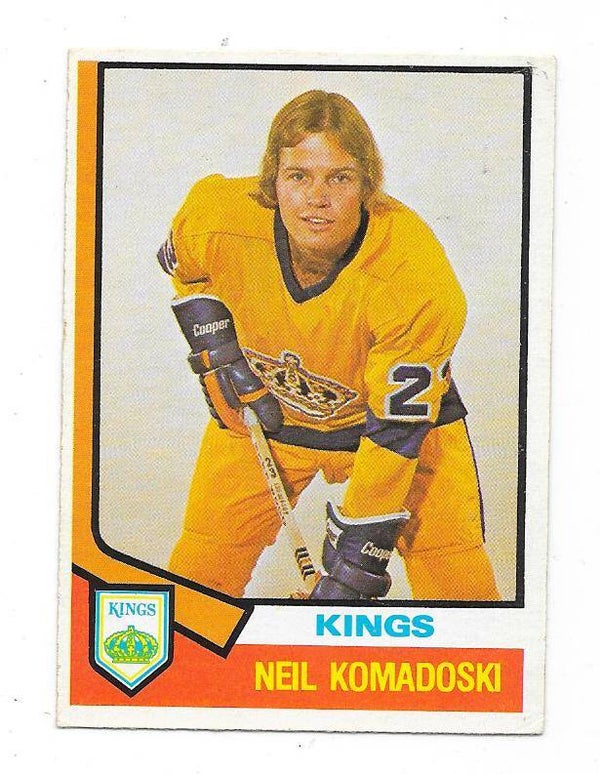 1974-75 OPC NHL Ice Hockey Card #358 Neil Komadoski , Los Angeles Kings