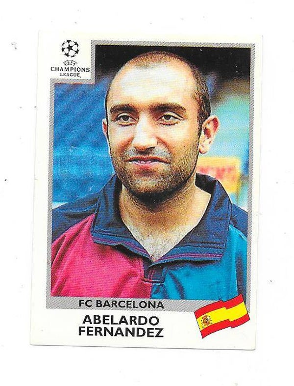 1999-00 Panini Football UEFA Champions League #39 Abelardo Fernandez , FC Barcelona , Spain