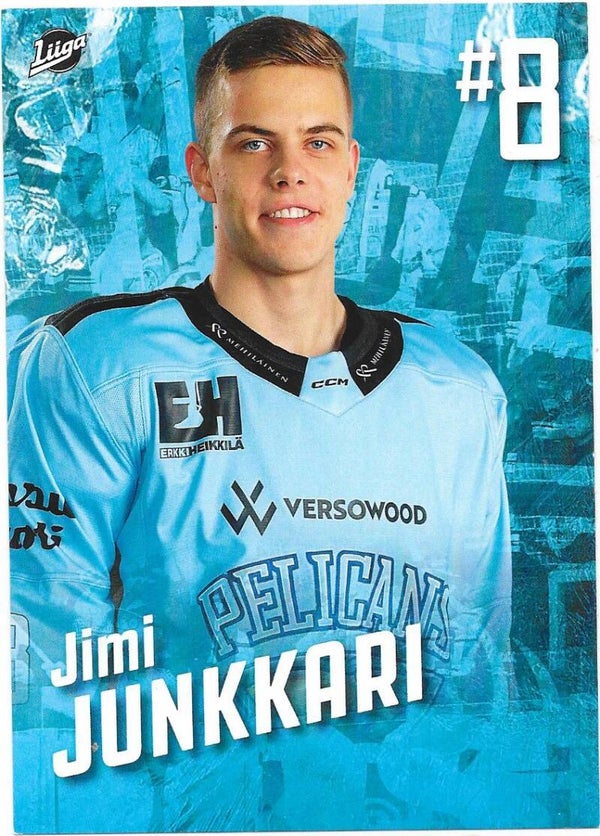 2023-24 Finnish Pelicans Teamissued Ice Hockey Card #8 Jimi Junkkari