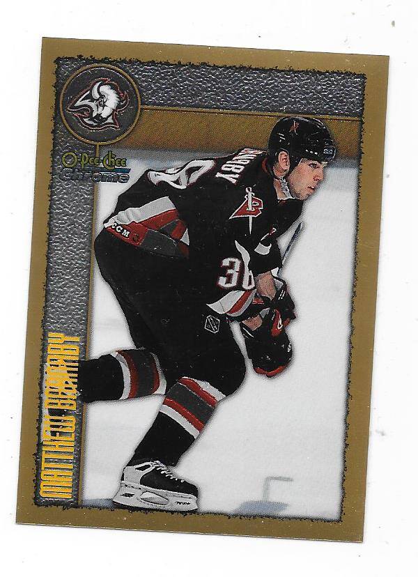1998-99 OPC Chrome NHL Card #213 Matthew Barnaby , Buffalo Sabres