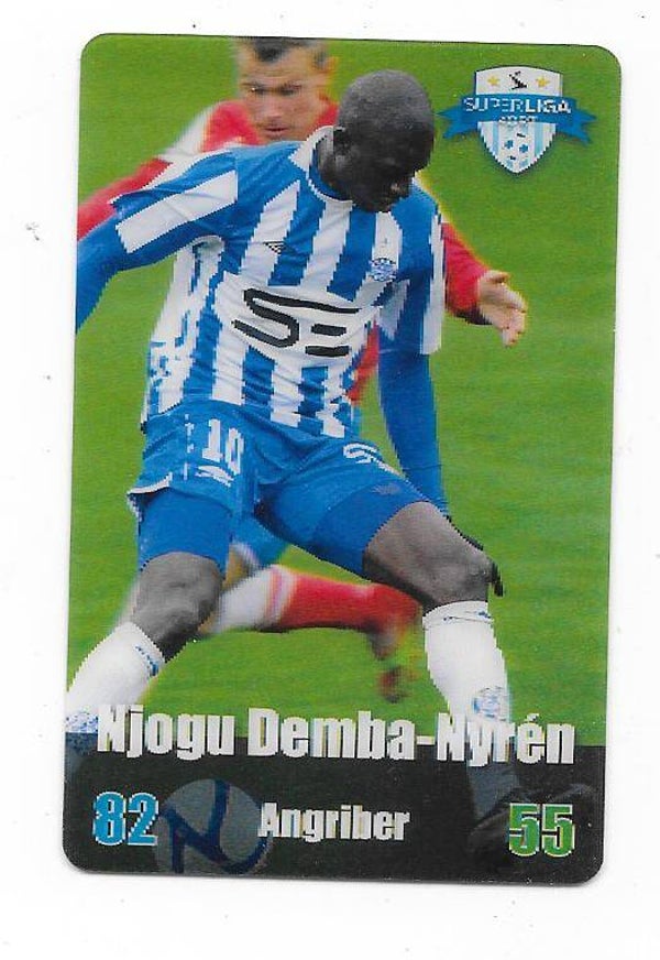 2012-13 Danish Superliga Kort Kulma Football Card  # Njogu Demba-Nyren , Esbjerg fB