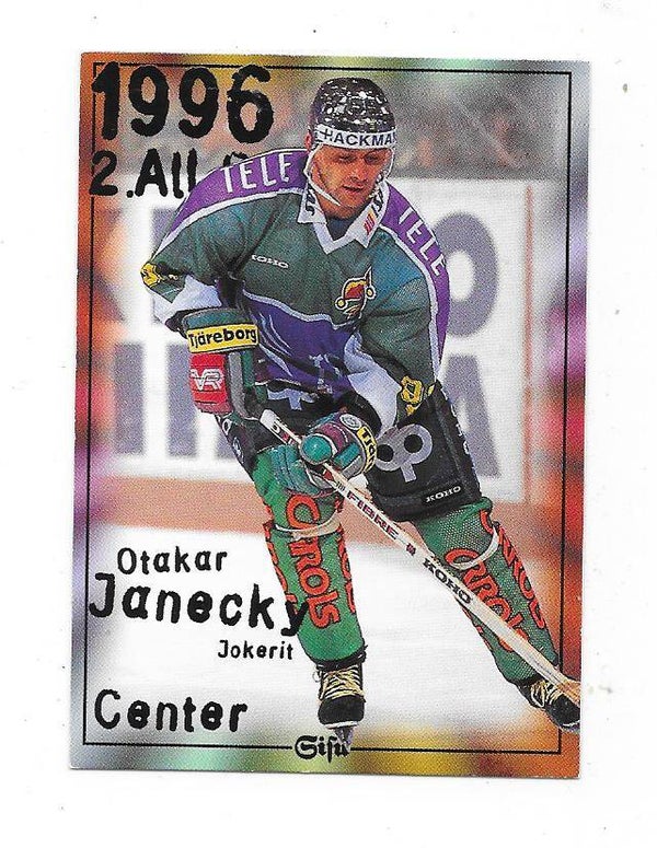 1996-97 Finnish SISU Ice Hockey Card #185 Otakar Janecky , Jokerit Helsinki & Pardubice