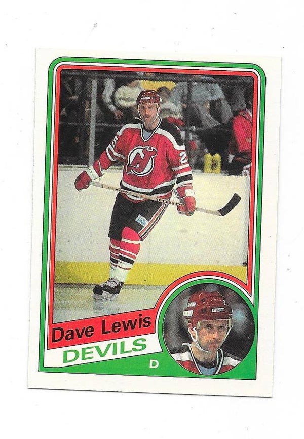 1984-85 OPC NHL Ice Hockey Card #113 Dave Lewis , New Jersey Devils