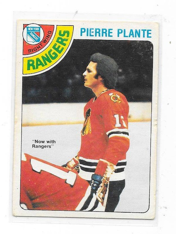 1978-79 OPC NHL Ice Hockey Card #179 Pierre Plante , New York Rangers