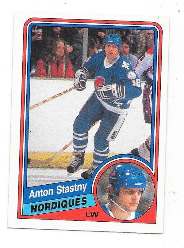 1984-85 OPC NHL Ice Hockey Card #291 Anton Stastny , Quebec Nordiques