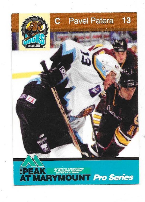 2000-01 Cleveland Lumberjacks (IHL) Teamissued #13 Pavel Patera , HC Kladno