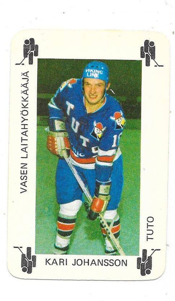 1974-75 Finnish Typotor Ice Hockey Card # Kari Johansson , TuTo Turku