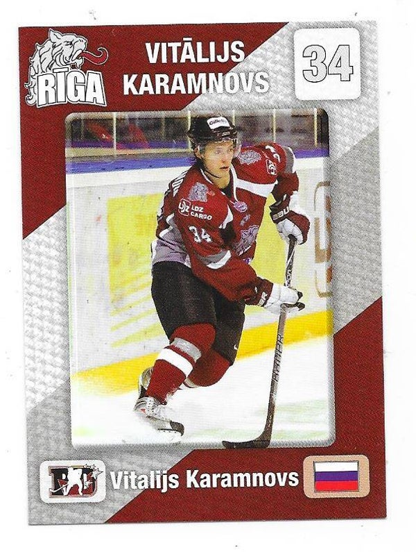 2010-11 Latvian Dinamo Riga Teamissued #14 Vitali Karamnov , Háromszéki Ágyúsok