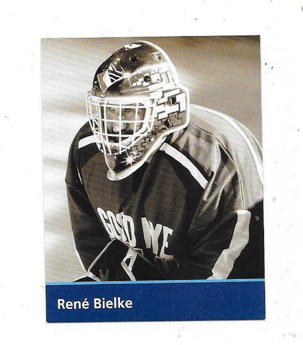 2009-10 German Eisbären Berlin Teamissued Ice Hockey Card Legends # 1 Rene Bielke