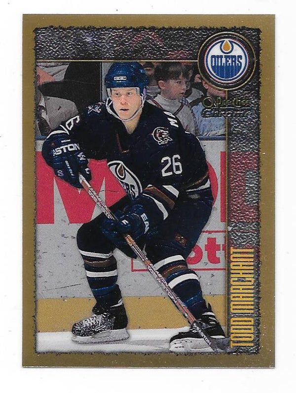 1998-99 OPC Chrome NHL Card #64 Todd Marchand , Edmonton Oilers