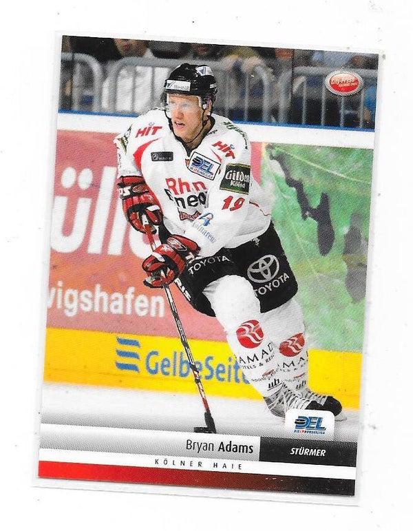 2007-08 German DEL Ice Hockey Card #380 Bryan Adamas , Kölner Haie ,  Michigan State Univ.