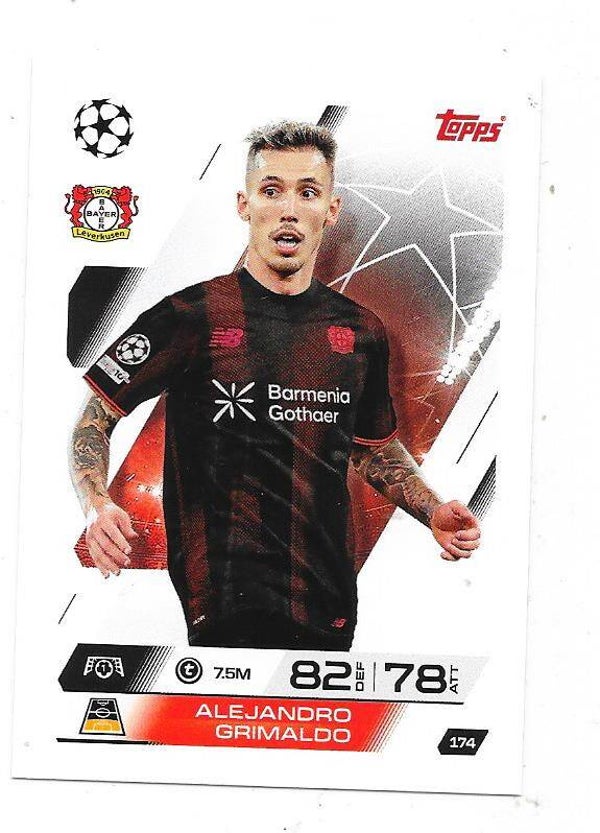 2025-26 Topps Match Attax Champions League #174 Alejandro Grimaldo , Bayer Levekusen, Germany