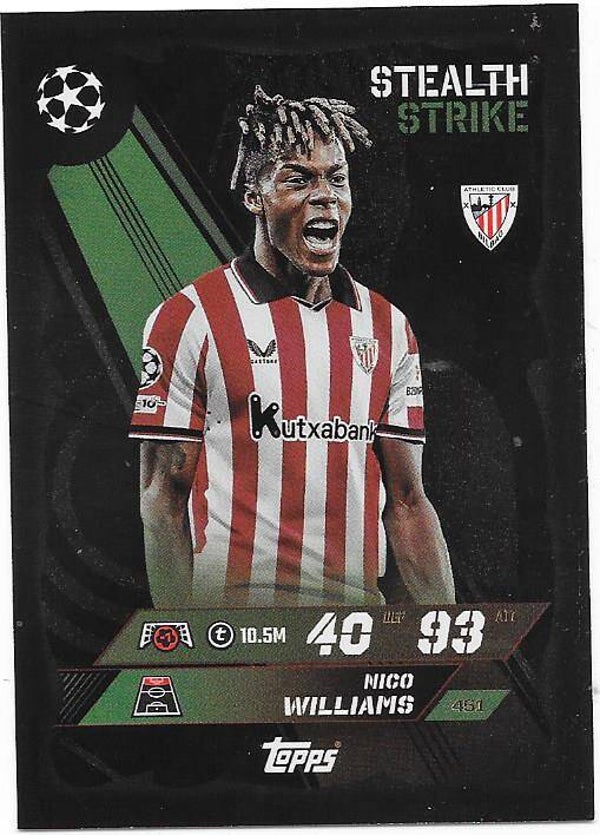 2025-26 Topps Match Attax CHL Stealth Strike #451 Nico Williams , Atletic Club de Bilbao