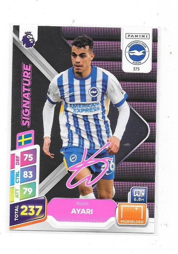 2025 Panini Adreanlyn Plus Signature # Yasin Ayari , Brighton Hove Albion & Sweden
