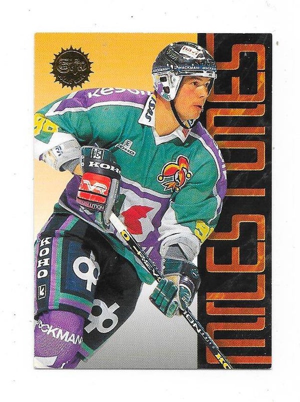 1995-96 Finnish SISU Ice Hockey Card #178 Erik Hämäläinen , Jokerit Helsinki & SC Langnau