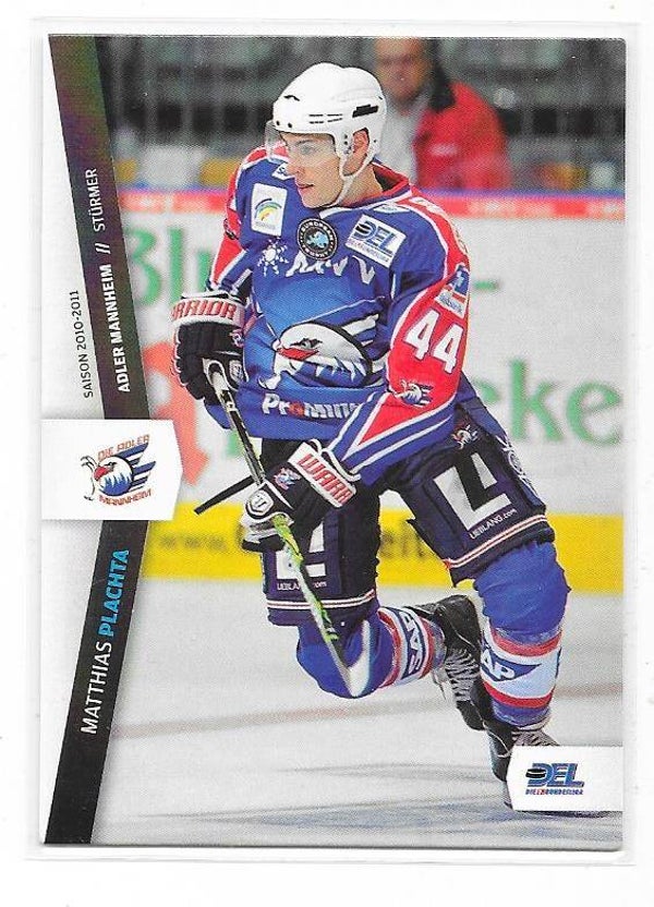 2011-12 German DEL Ice Hockey Card #212 Matthias Plachta , Adler Mannheim , Wilkes-Barre/Scranton Penguins