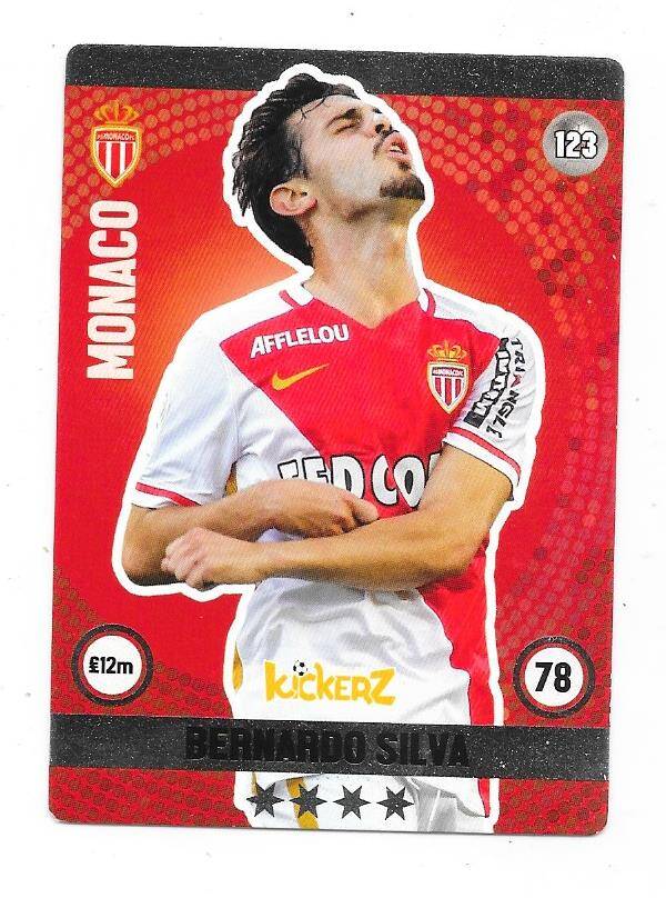 2015-16 Swedish Kickerz Silverstar # Bernardo Silva  AS Monaco , Portugal