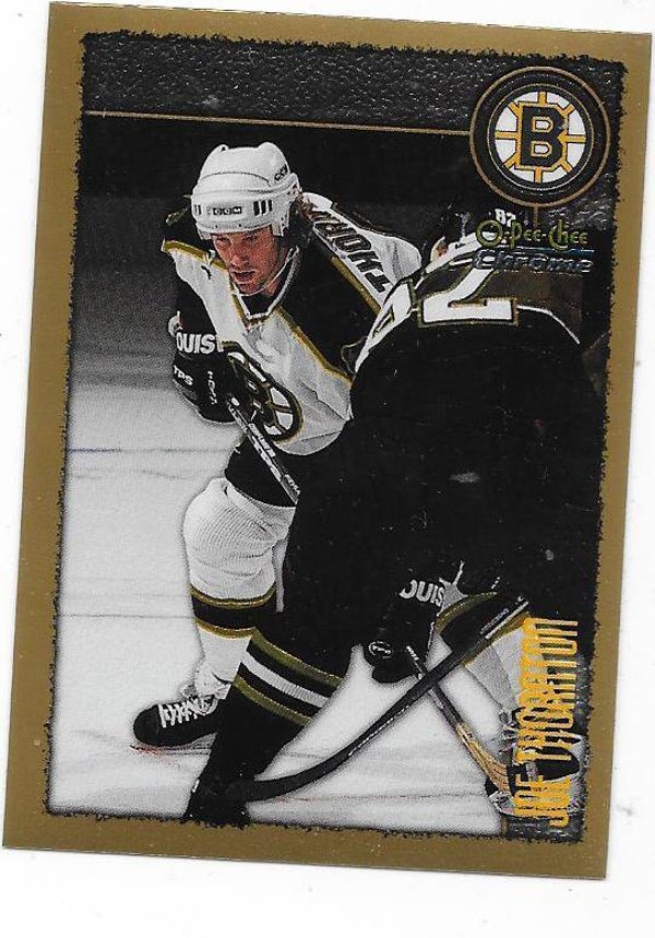 1998-99 OPC Chrome NHL Ice Hockey card #112 Joe Thornton , Boston Bruins