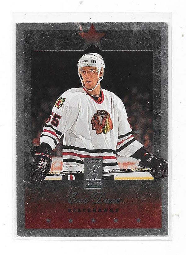 1995-96 Donruss Elite NHL Ice Hockey Card #63 Eric Daze , Chicago Blackhawks RC