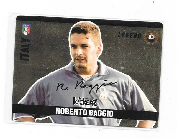 2017 Swedish Kickerz Legend Football card # Roberto Baggio , Italia & Brescia