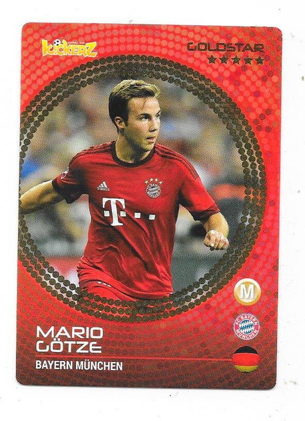 2014-15 Swedish Kickerz Goldstar Football card # Mario Götze , FC Bayern München