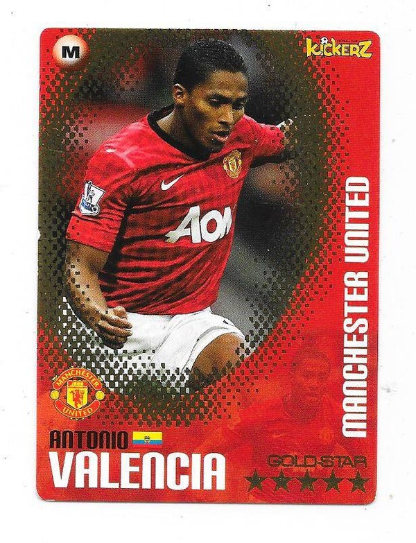 2012-13 Swedish Kickerz Goldstar # Antonio Valencia Manchester United , Colombia