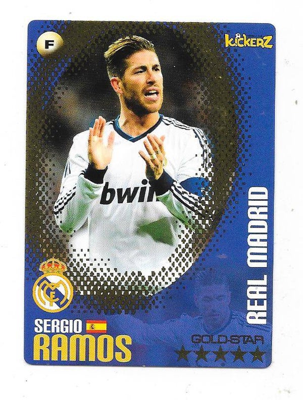 2012-13 Swedish Kickerz Goldstar # Sergio Ramos , Real Madrid & Spain