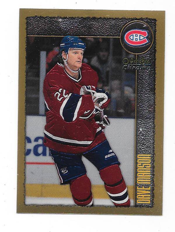 1998-99 OPC Chrome NHL Card #165 Dave Manson , Montreal Canadiens