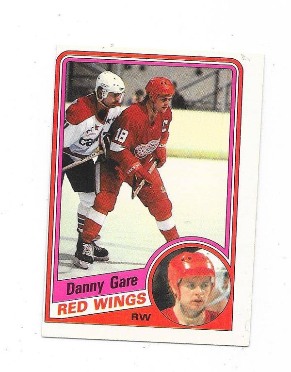 1984-85 OPC NHL Ice Hockey Card #54 Danny Gare , Detroit Red Wings