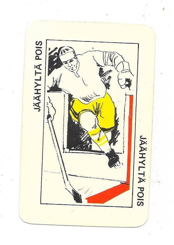 1974-75 Finnish Typotor Ice Hockey Card # Jäähyltä pois kortti